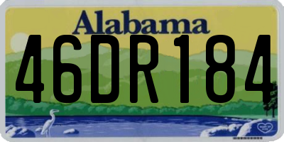 AL license plate 46DR184