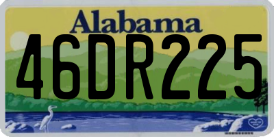 AL license plate 46DR225