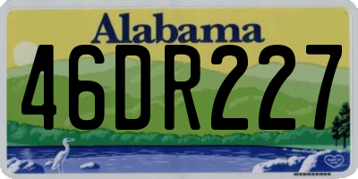AL license plate 46DR227