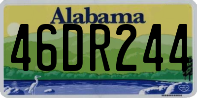 AL license plate 46DR244