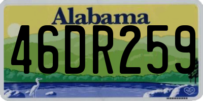 AL license plate 46DR259