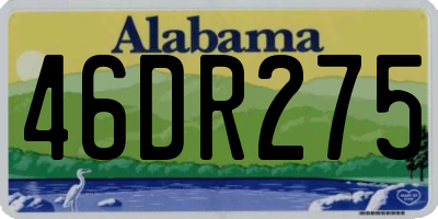 AL license plate 46DR275