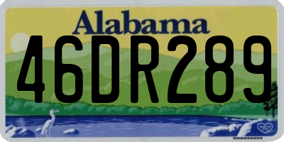 AL license plate 46DR289
