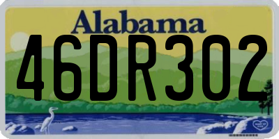 AL license plate 46DR302