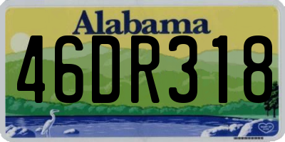 AL license plate 46DR318
