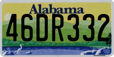 AL license plate 46DR332