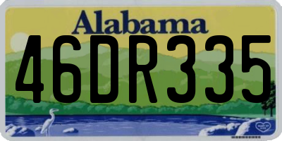 AL license plate 46DR335