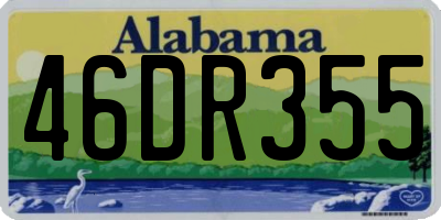AL license plate 46DR355