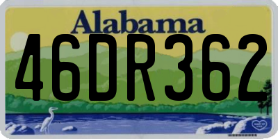 AL license plate 46DR362