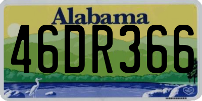 AL license plate 46DR366