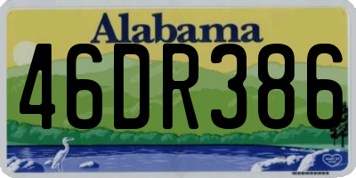 AL license plate 46DR386