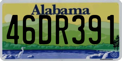 AL license plate 46DR391