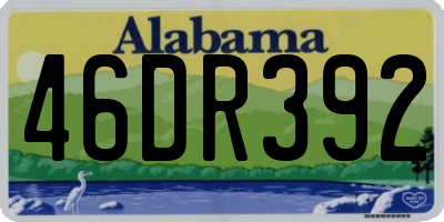 AL license plate 46DR392