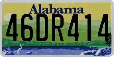 AL license plate 46DR414