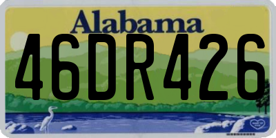 AL license plate 46DR426