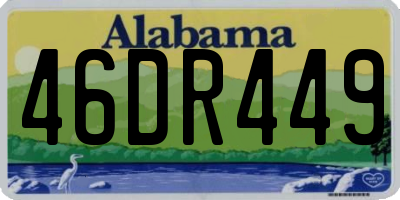 AL license plate 46DR449