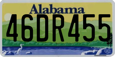 AL license plate 46DR455