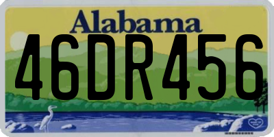 AL license plate 46DR456