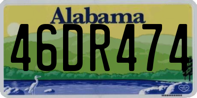 AL license plate 46DR474