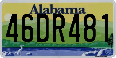 AL license plate 46DR481