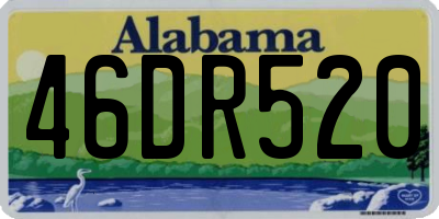 AL license plate 46DR520