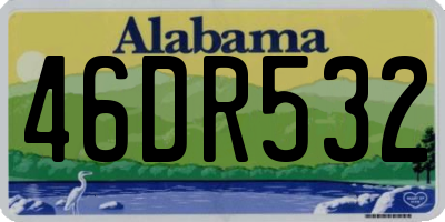 AL license plate 46DR532