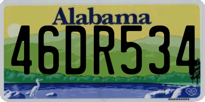 AL license plate 46DR534