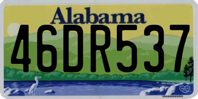 AL license plate 46DR537