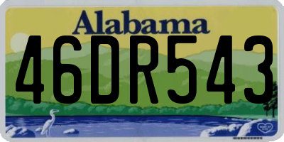 AL license plate 46DR543