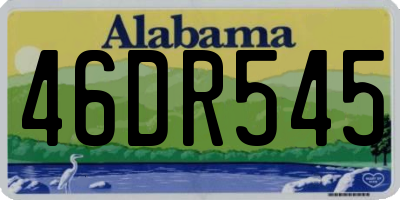 AL license plate 46DR545