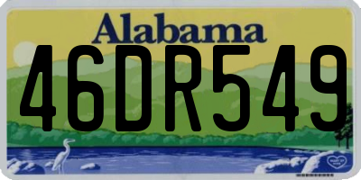 AL license plate 46DR549