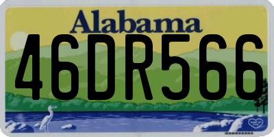 AL license plate 46DR566