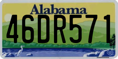 AL license plate 46DR571