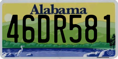 AL license plate 46DR581