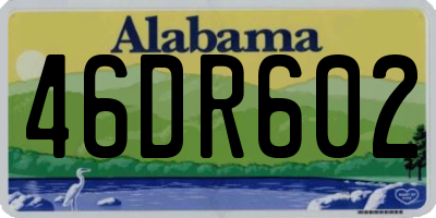 AL license plate 46DR602
