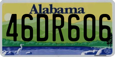 AL license plate 46DR606