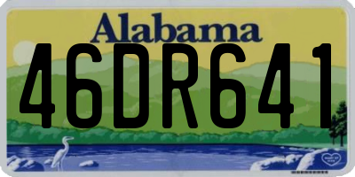 AL license plate 46DR641
