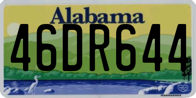 AL license plate 46DR644