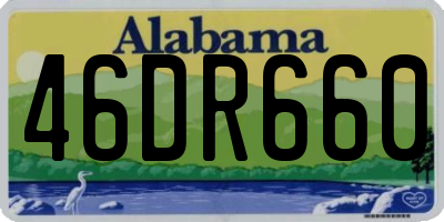 AL license plate 46DR660