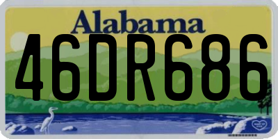 AL license plate 46DR686