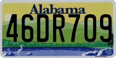 AL license plate 46DR709
