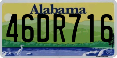 AL license plate 46DR716