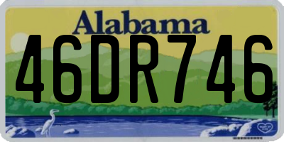 AL license plate 46DR746