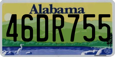 AL license plate 46DR755