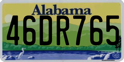AL license plate 46DR765