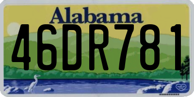 AL license plate 46DR781
