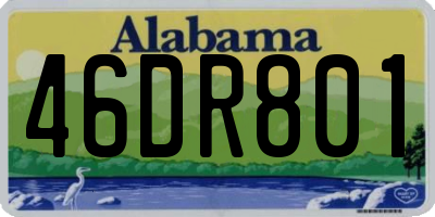 AL license plate 46DR801