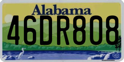 AL license plate 46DR808