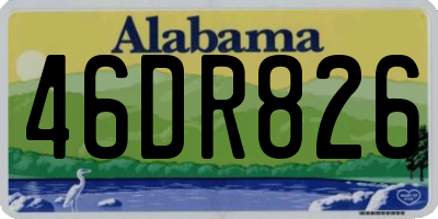 AL license plate 46DR826