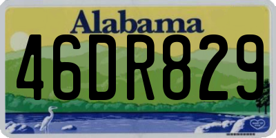 AL license plate 46DR829